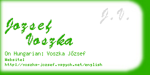 jozsef voszka business card